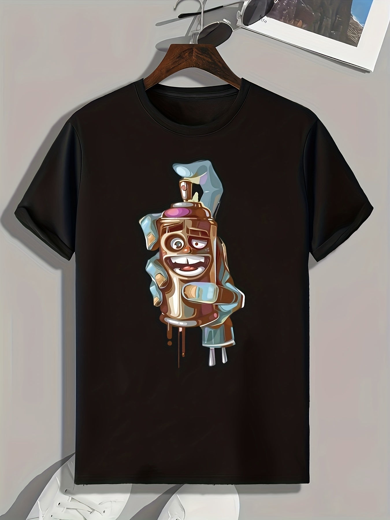 Spray Print Men's Graphic T shirt Casual Comfy Tees For Summer