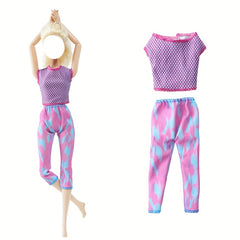 Doll Mini Dress Summer Daily Wear Pants Coat Shirt Pink Clothes Doll Accessories