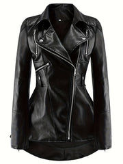 Streetwear Zip Up Lapel Neck Jacket for Fall & Winter