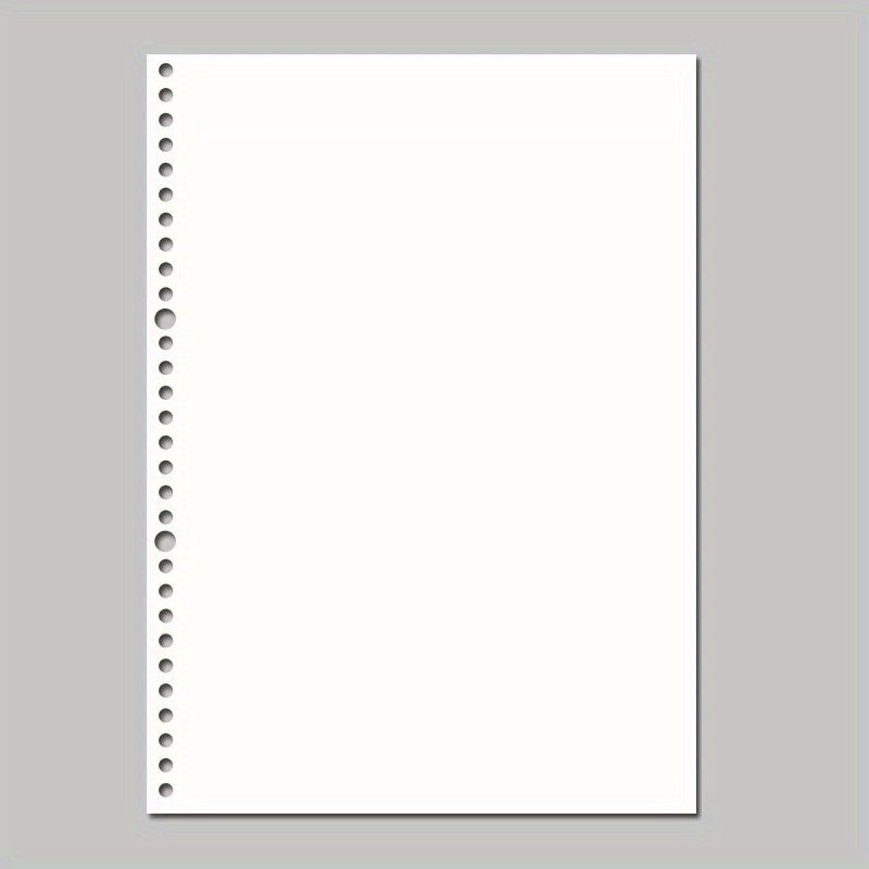 A4 Loose Leaf Paper 60 Sheets 30 Holes Student Notebook Exam Clip Replacement
