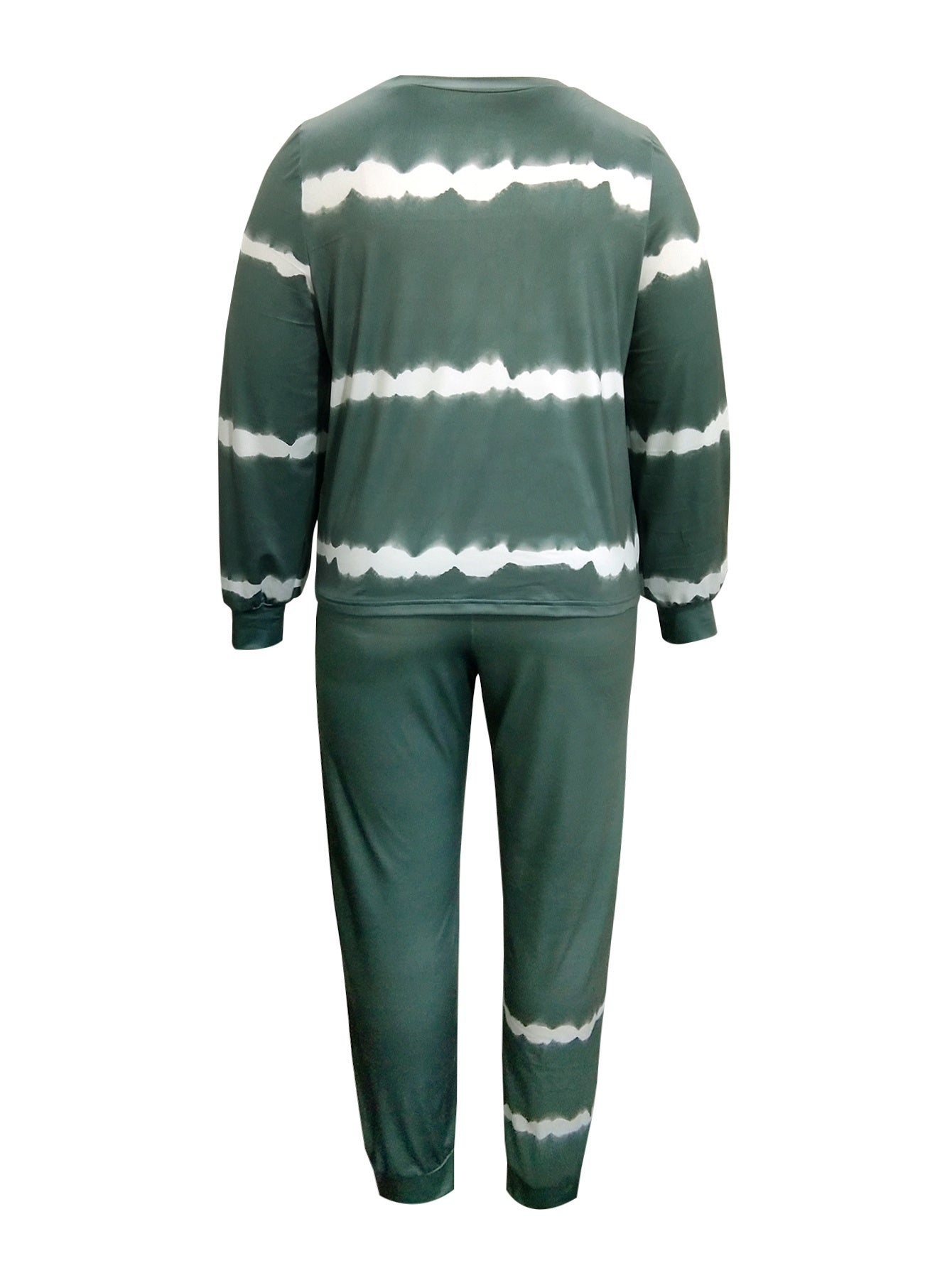 Plus Tie Dye Long Sleeve Top & Pants Set