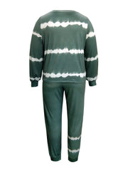 Plus Tie Dye Long Sleeve Top & Pants Set