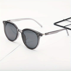 Round Polarized Sunglasses Rivet Decor UV400