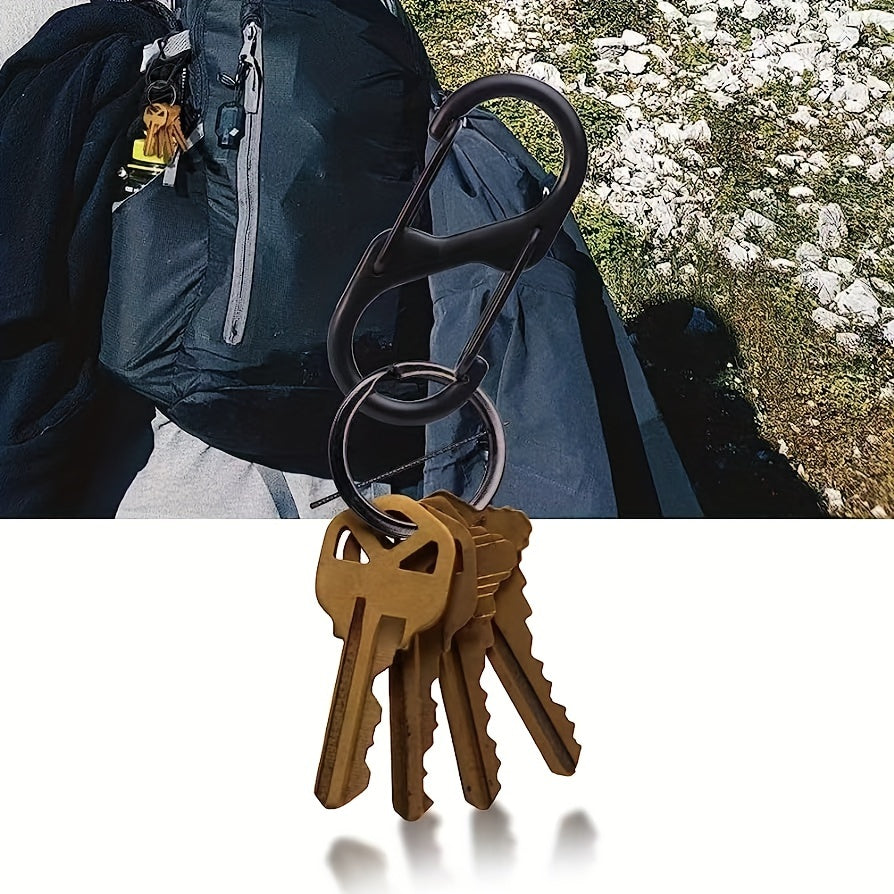 5pcs S Carabiner Clip Snap Hooks For Keychain Fishing Camping Outdoor Sports