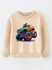 Boy's Off road & Monster Truck Print Sweatshirt