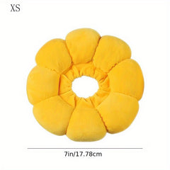 Adjustable Sunflower Recovery Collar for Cats and Small Dogs