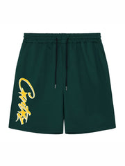 Star Pattern Comfy Shorts Men's Casual Elastic Waist Drawstring Shorts