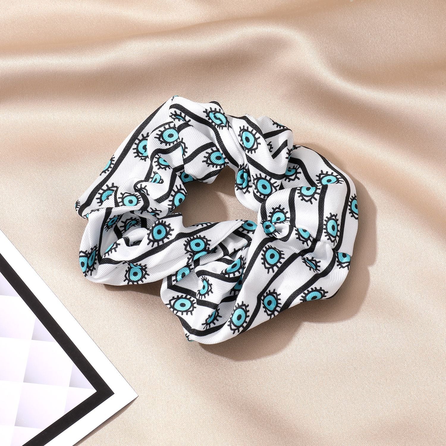 Evil Eye Hamsa Hand Oversized Scrunchies Hair Tie