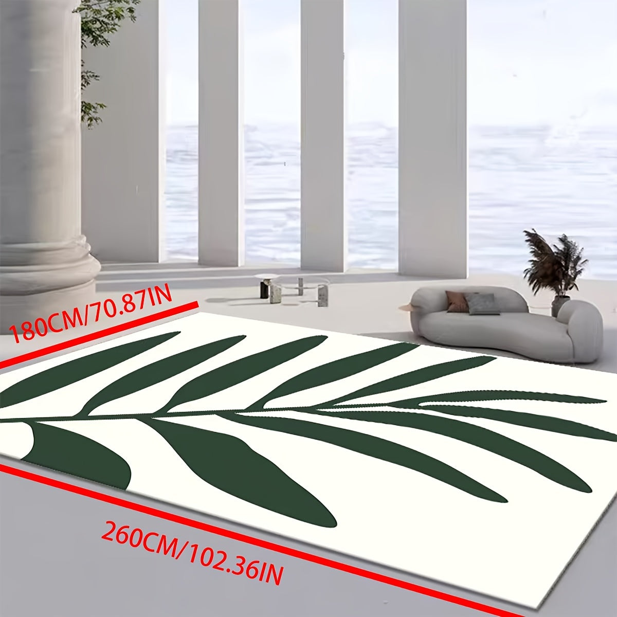 Modern Minimalist Area Rug Living Room Non-slip Soft Polyester Carpet