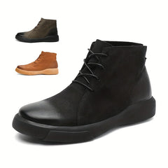 Men's High Top Lace Up Boots Casual Walking Shoes