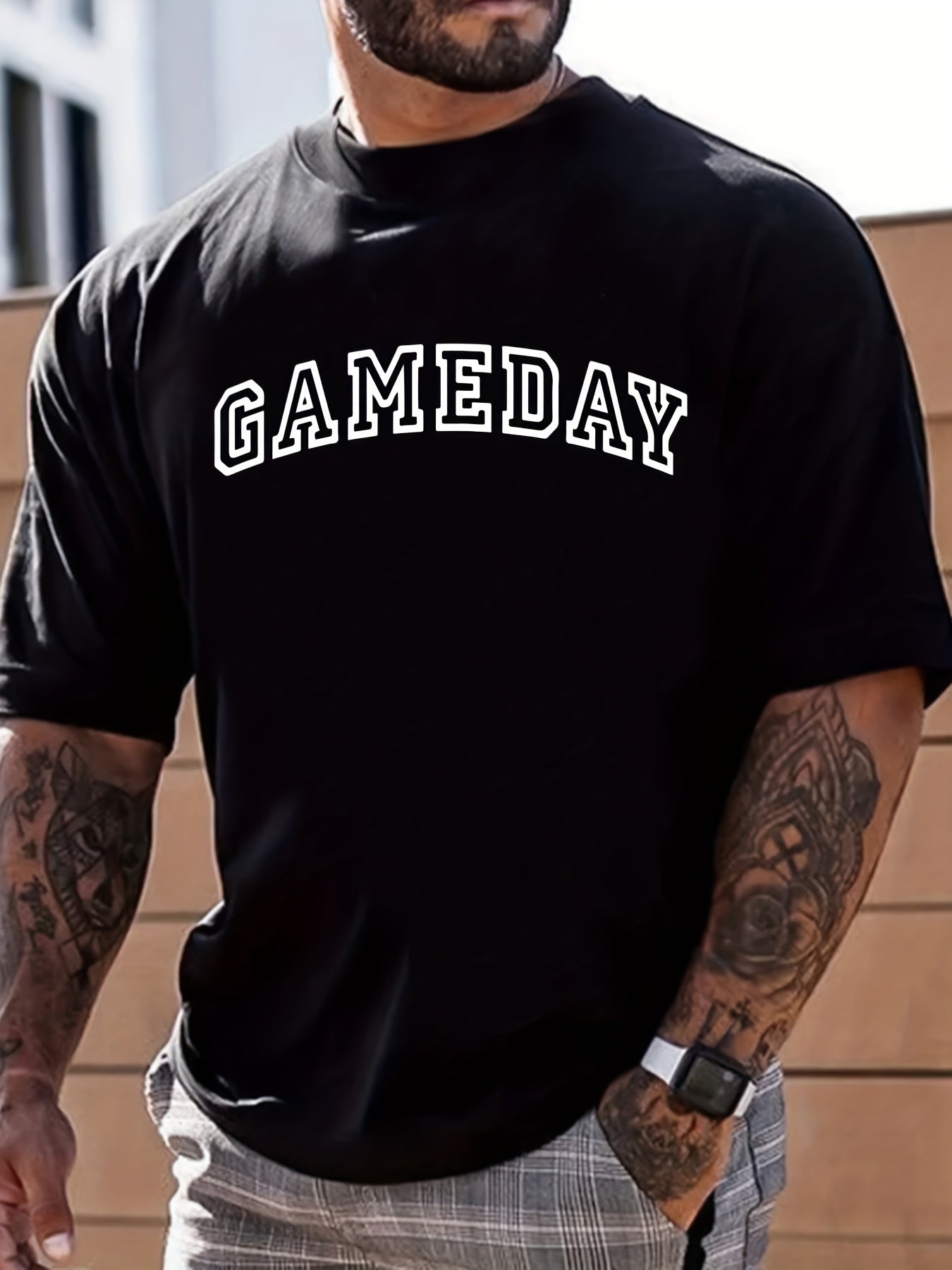 Men's Graphic Crew Neck T shirt for Summer Vacation