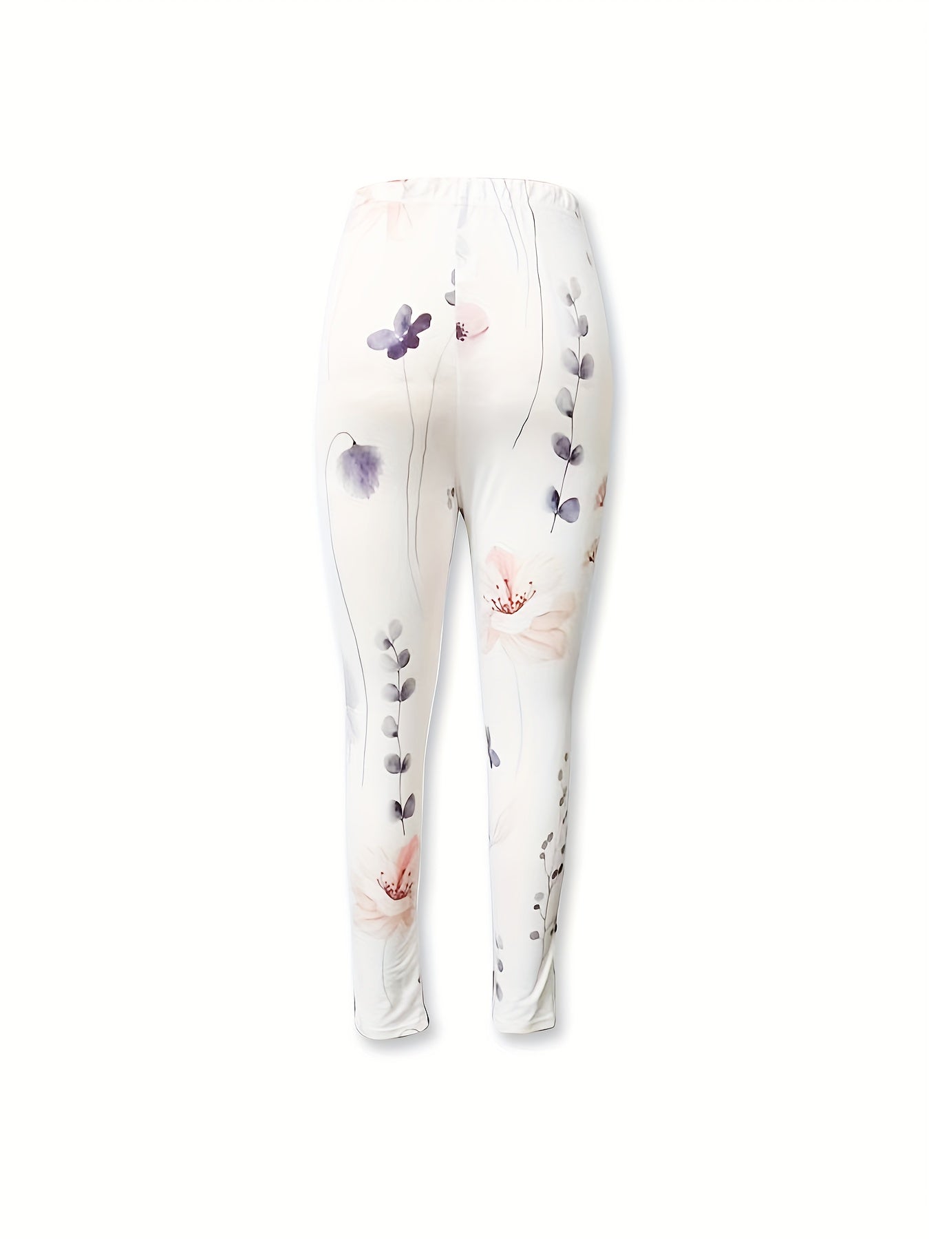 Graphic Print Skinny Leggings High Waist Stretchy Leggings