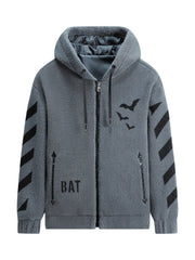 Hooded Fleece Thick Cardigan Jacket Coat
