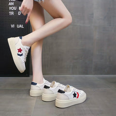 Women's Star Pattern Skate Shoes Thick Bottom Sport Shoes