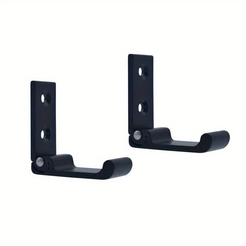 2pcs Alum. Alloy Folding Coat Hooks 33lbs Load