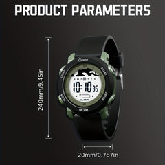 30m Waterproof Metal Quartz Green Kids Watch Boys Wrist Watch