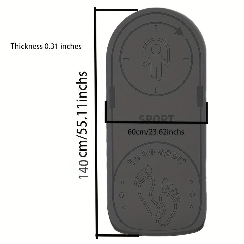 Portable TPE 8mm Thick Oval Yoga Mat Non-slip 140x55in
