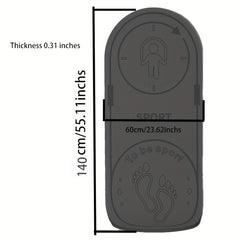 Portable TPE 8mm Thick Oval Yoga Mat Non-slip 140x55in