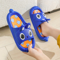 Girls' Cartoon Rabbit Open Toe Slippers - Non Slip Lightweight Slippers