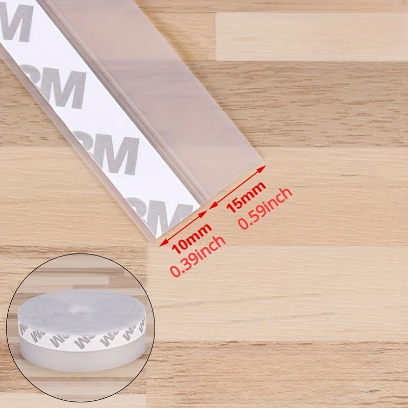 1m Windproof Silicone Sealing Strip for Door, Transparent Bar, Waterproof