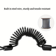 Bicycle Lock & Spring Rope Anti-theft Portable Safety Lock