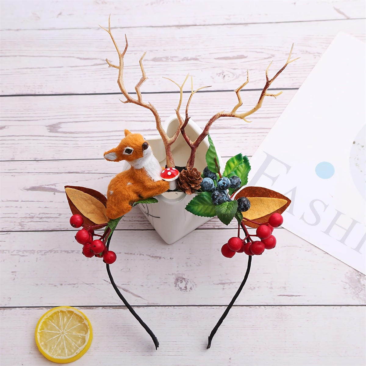 Christmas Elk Headdress Hair Hoop for Girls