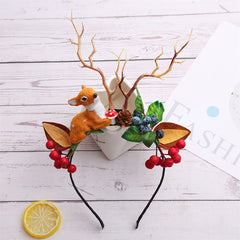 Christmas Elk Headdress Hair Hoop for Girls
