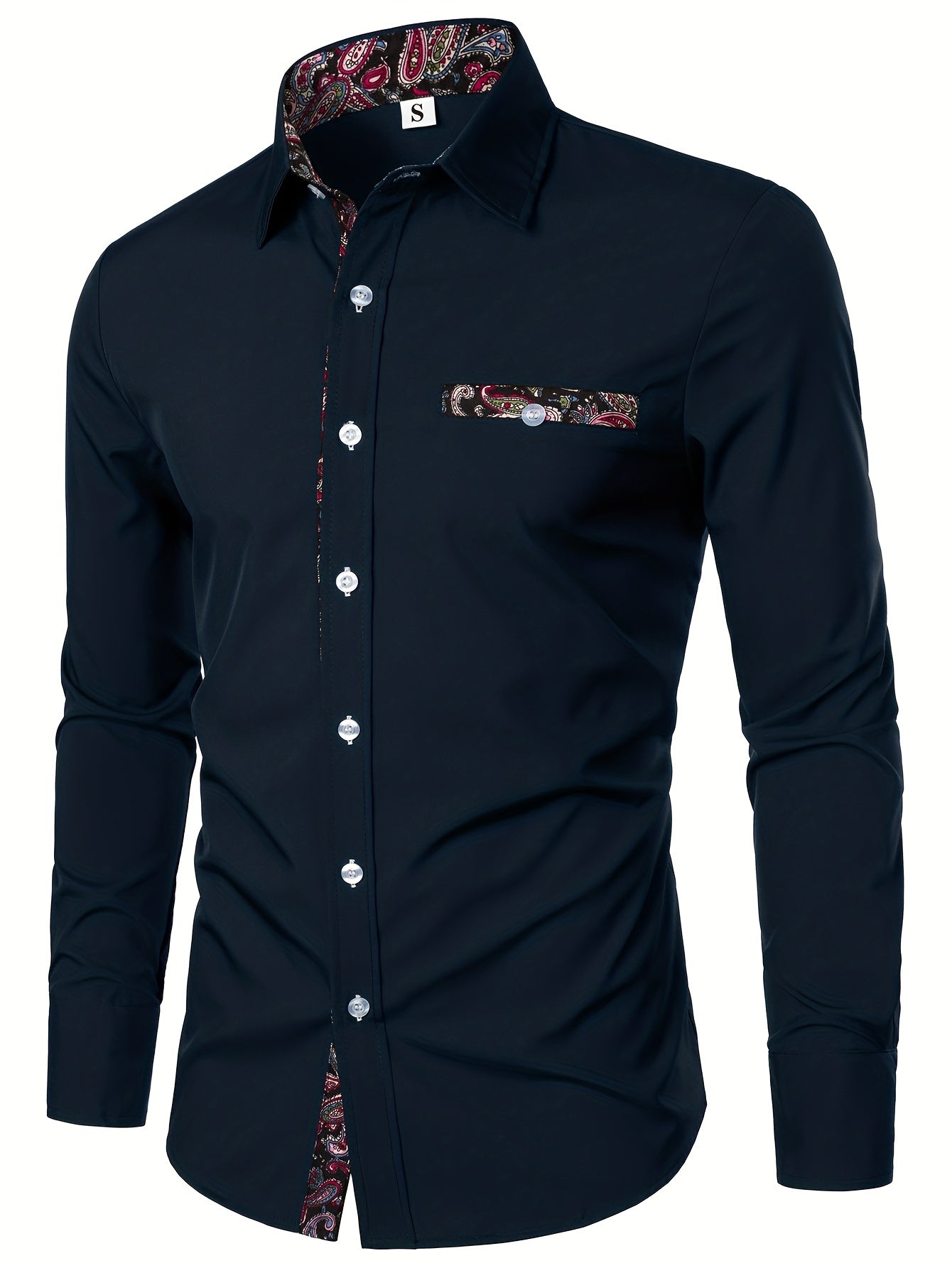 Floral Printed Men's Casual Shirt Regular Fit Long Sleeves