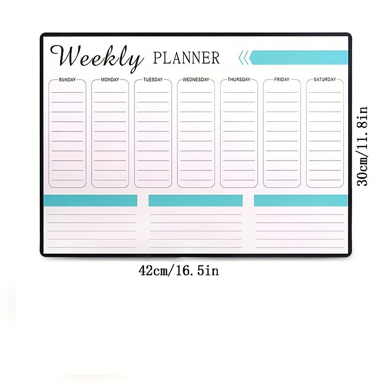 10-Piece Refrigerator Magnetic Planner Set with Weekly and Monthly Planners