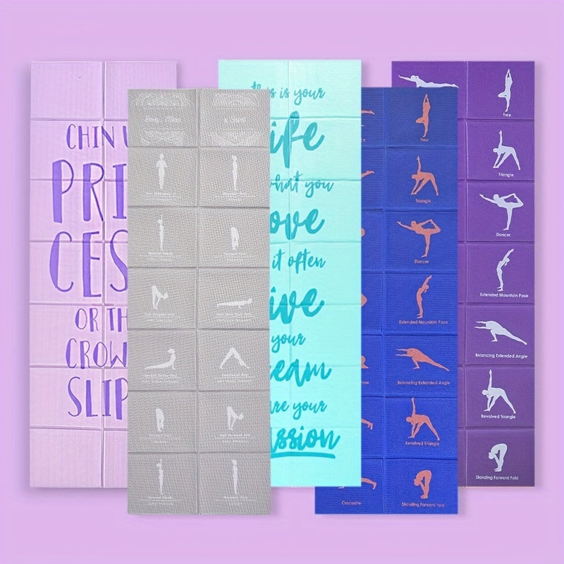Thick Portable Folding Yoga Mat for Travel & Students