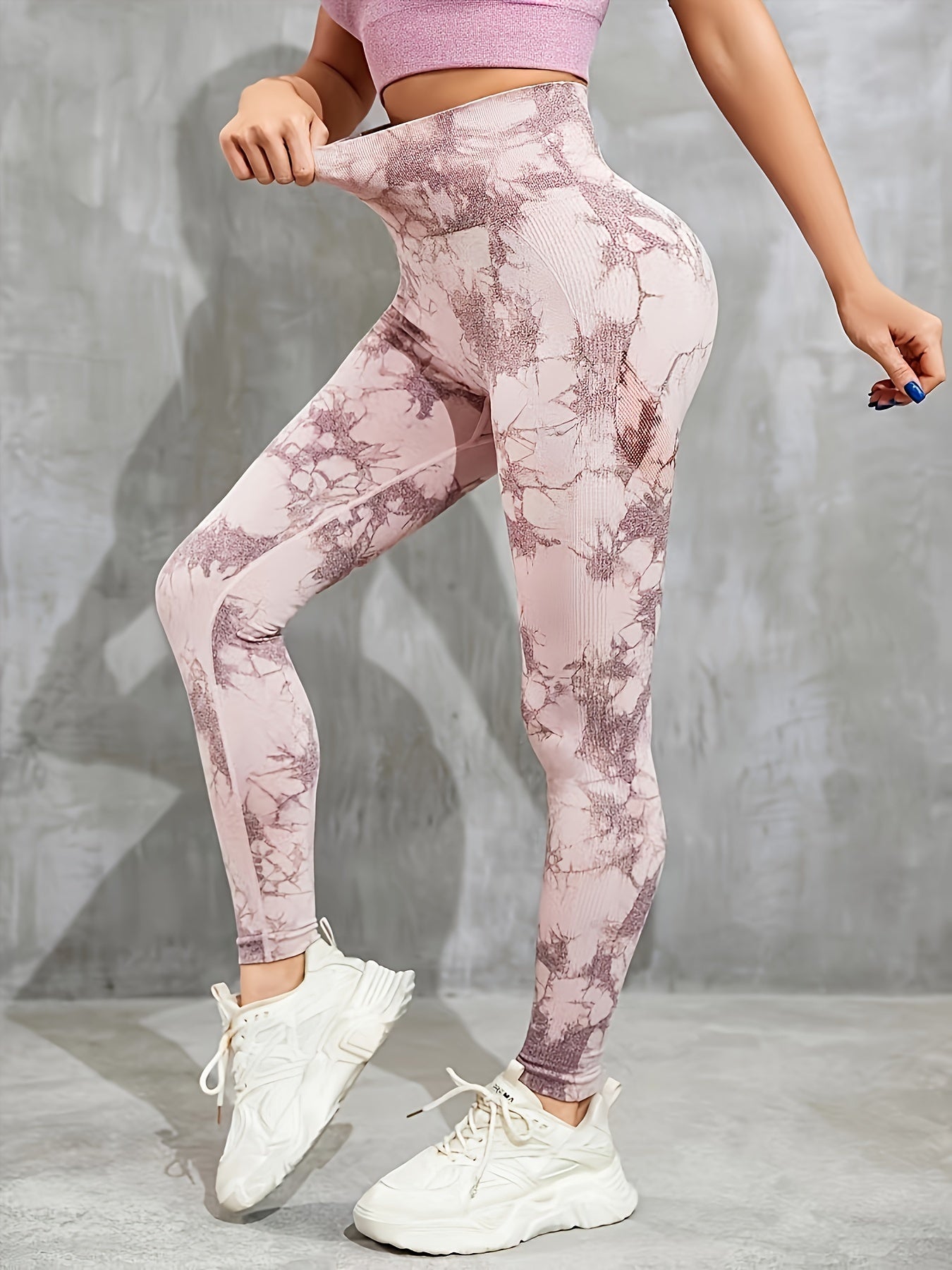 Tie Dye Sports Leggings High Waist Yoga Pants