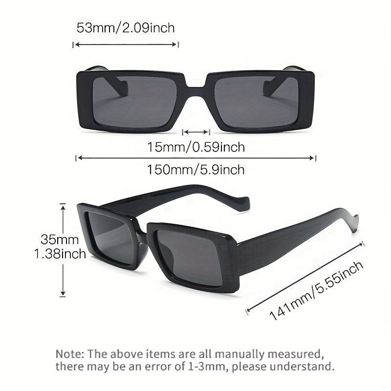 Y2K Rectangle Frame Sunglasses UV400