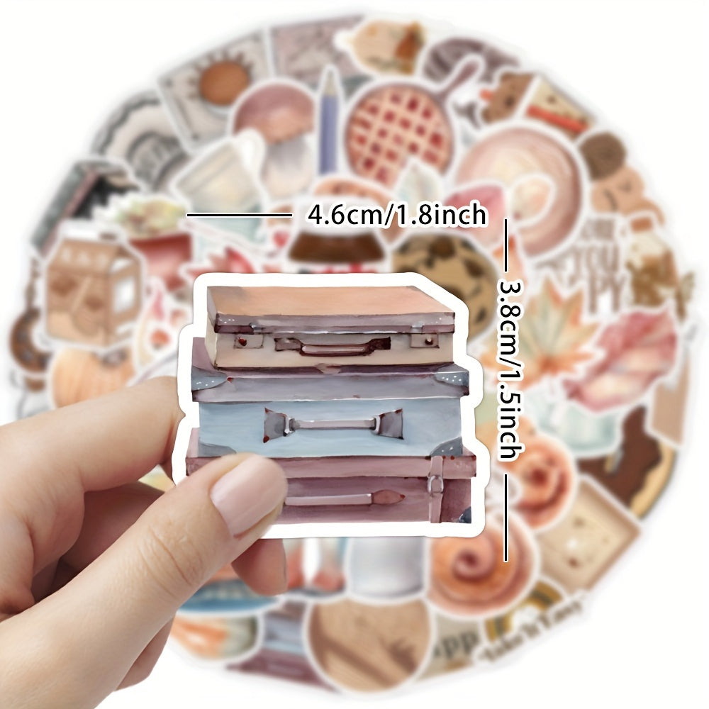 60Pcs Food Stickers For Kids, Teens & Adults Waterproof Vinyl Cartoon Stickers