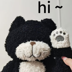 Plush Kitty Teddy Bear with Fluffy Ears - Soft Stuffed Animal Gift