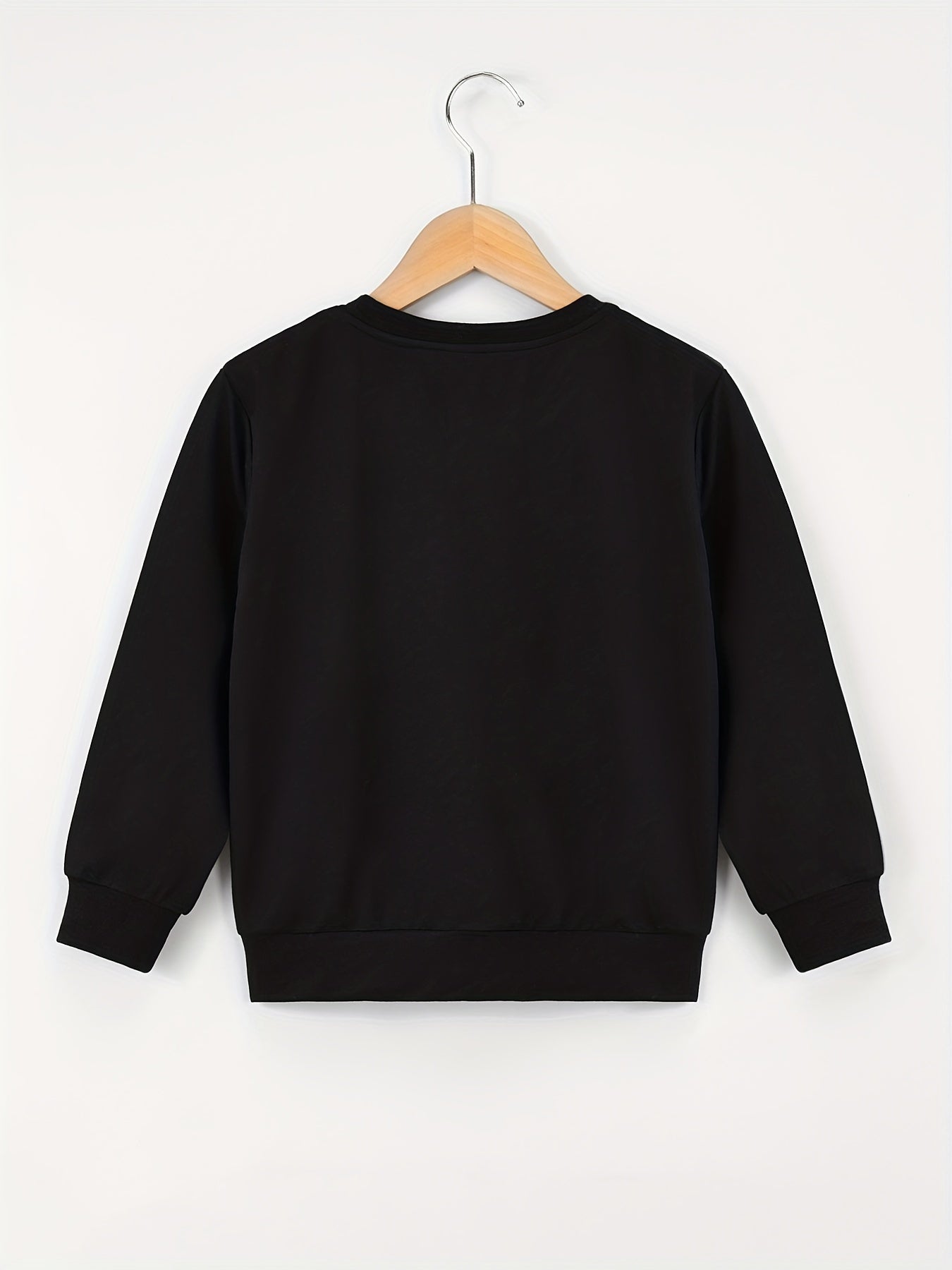 Boy's Halloween Bat & Pumpkin Print Sweatshirt for Outdoor