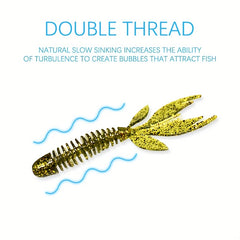 10pcs Fishing Lures Soft Bait Trout Worm Wobbler Swimbait Fishing Tackle