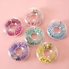 Colorful Long Tail Clip Set Office Stationery Push Pin Grid Clip