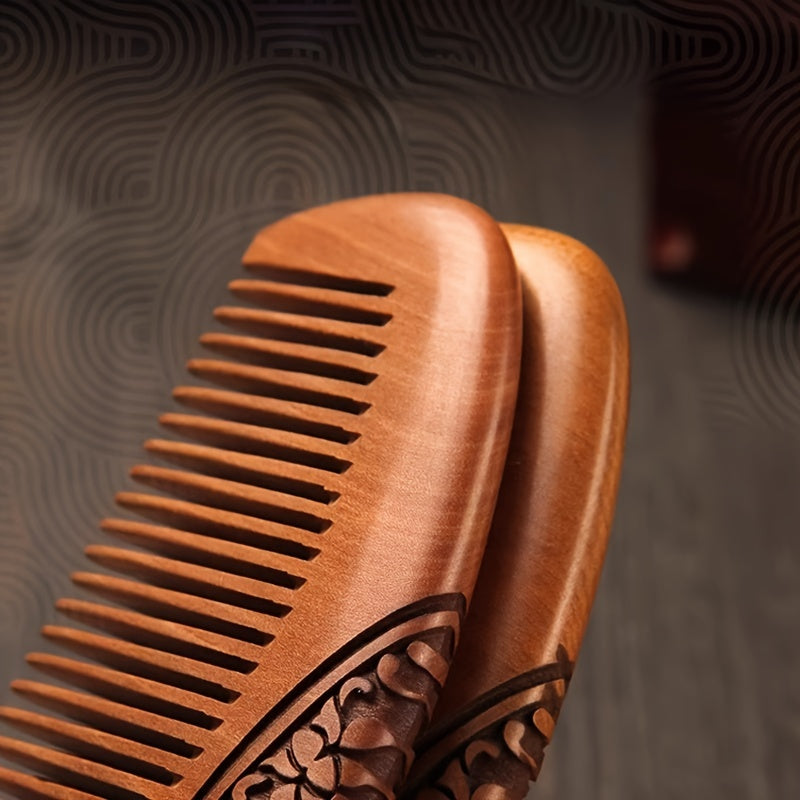 Peach Wood Comb Hair Care Anti Static Comb