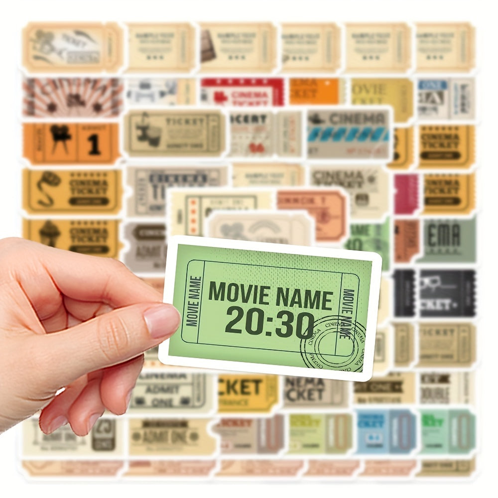 81pcs Classic Movie Tickets Retro Stickers DIY Decorative Stickers