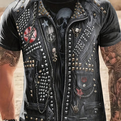 Men's 3D Print Tee for Outdoor Activities