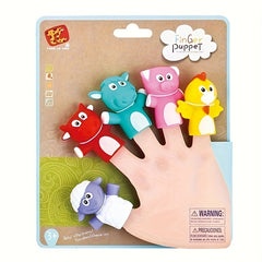 5pcs Farm Animal Finger Puppets Set Animal Finger Puppet Toys