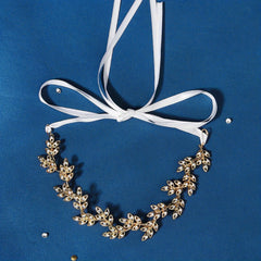 Rhinestone Lead Hair Band Adjustable Headband Bridal Wedding Headwear
