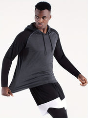 Men's Fast Drying Long Sleeve Hoodie for Sports