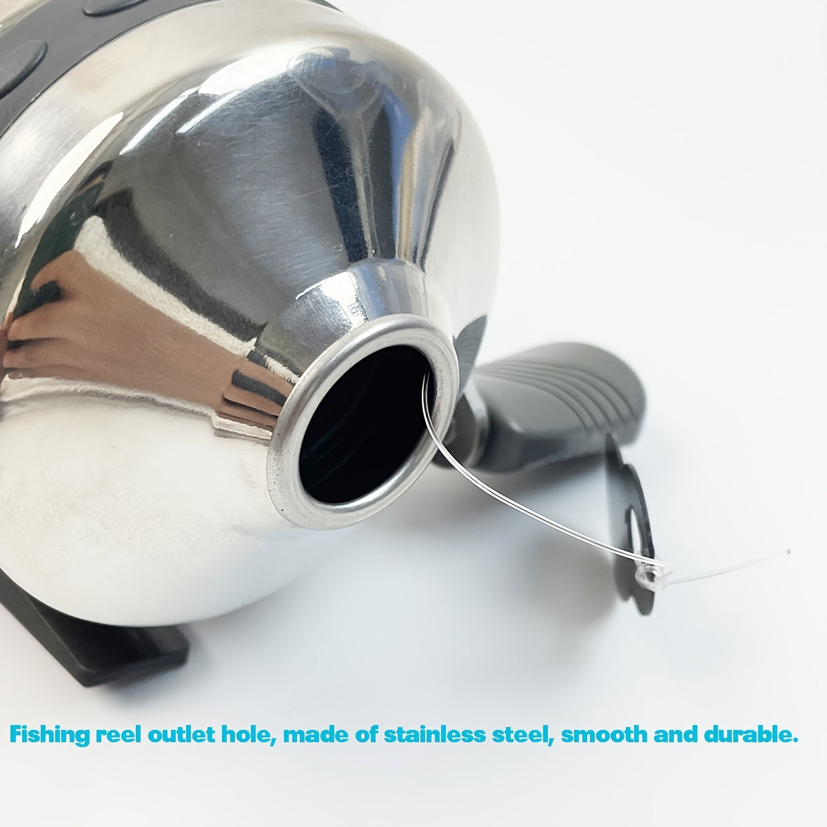 Stainless Steel Fishing Reel With Wrist Strap
