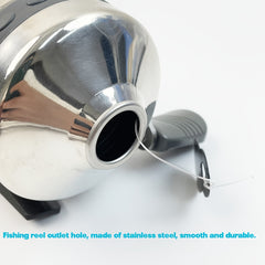 Stainless Steel Fishing Reel With Wrist Strap