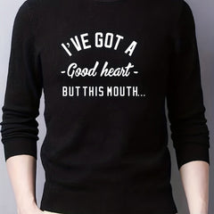 Casual Warm Knitted Sweater Men's Crew Neck Pullover For Fall Winter