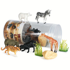 12pcs Mini Wild Animal Set Action Figures Collection Kid Toy