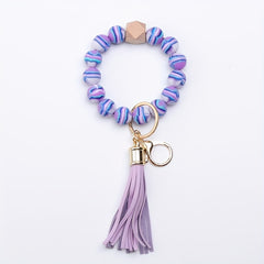 Colorful Tassel Keychain Beaded Bracelet Pendant