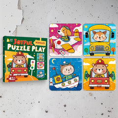 Colorful Cartoon Animals Family Jigsaw Puzzle Educational Toy for Christmas