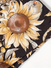 Toddler Girls Sunflower Graphic Cami Rompers Jumpsuits
